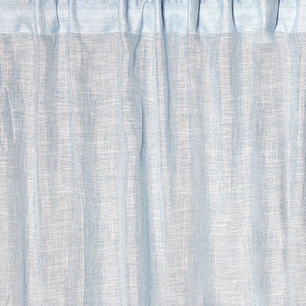 BLUE LINEN LOOK SHEER CURTAIN 200Χ290 WITH TAPE 